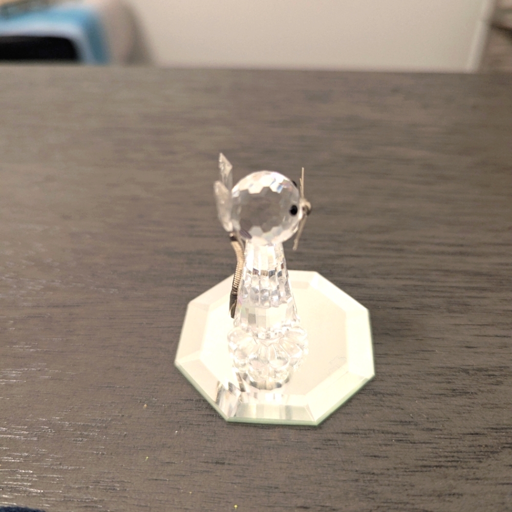 Swarovski Crystal 7634 052 000 Medium Cat Var 1 Metal Tail Up No Box - Picture 3 of 6